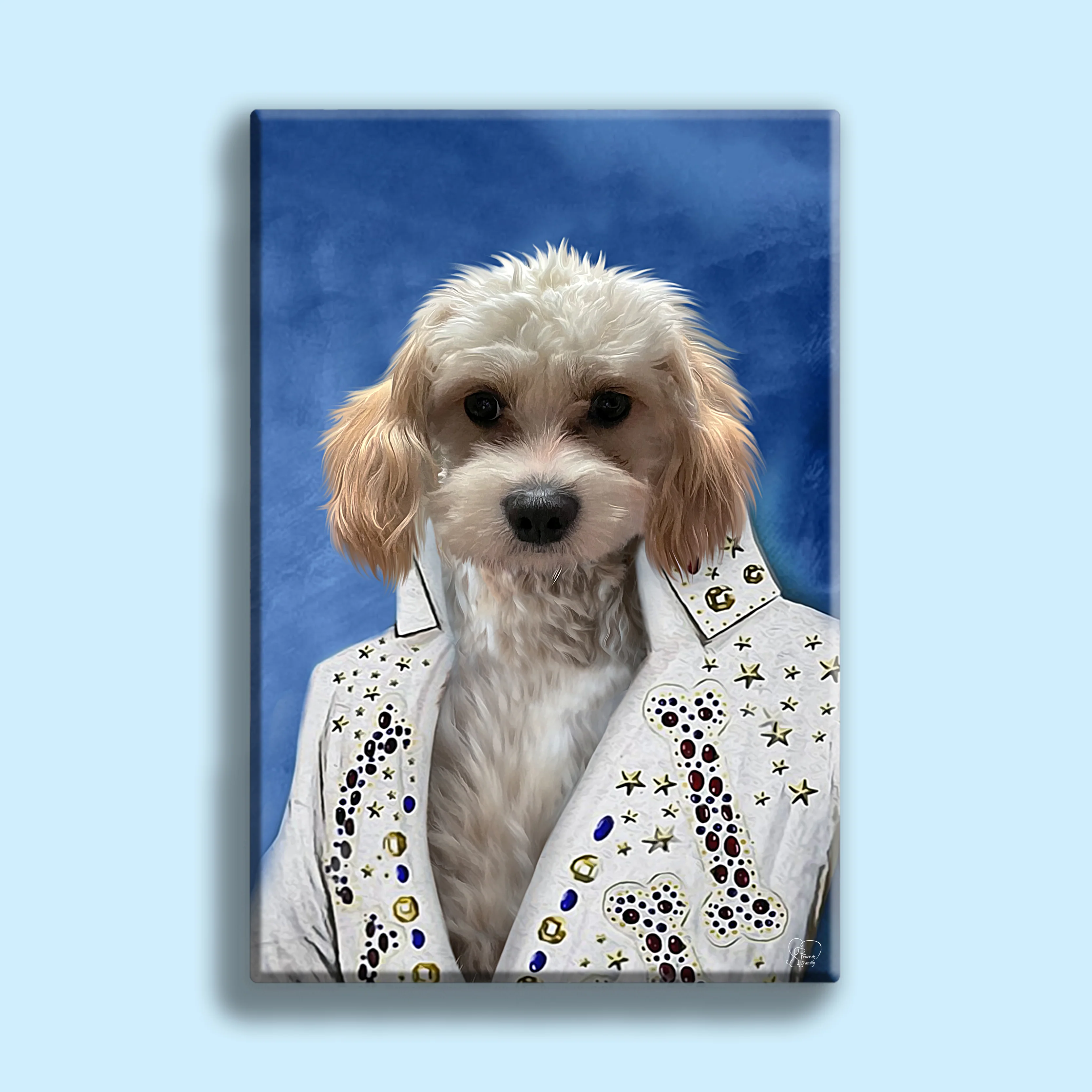 Custom Elvis Presley Pet Portrait – Personalized Rockstar Pet Art